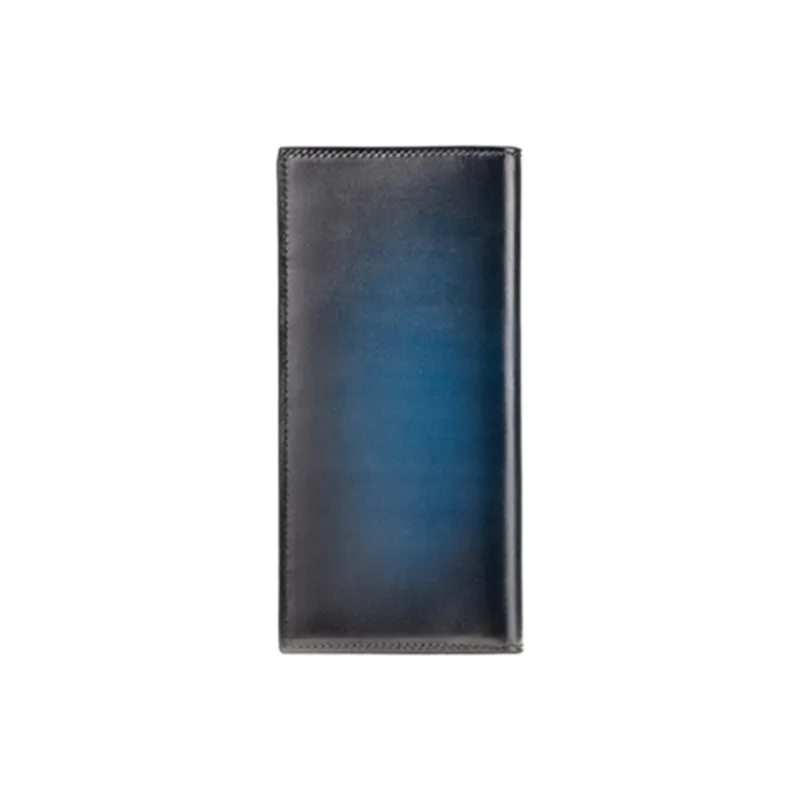 PIERRE CARDIN Cow Leather Wallet Men's Blue/Burgundy/Green-1