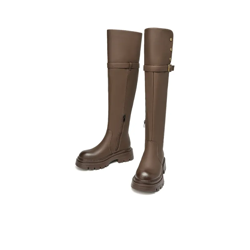 EBLAN Knee high Boots Women's Brown-2