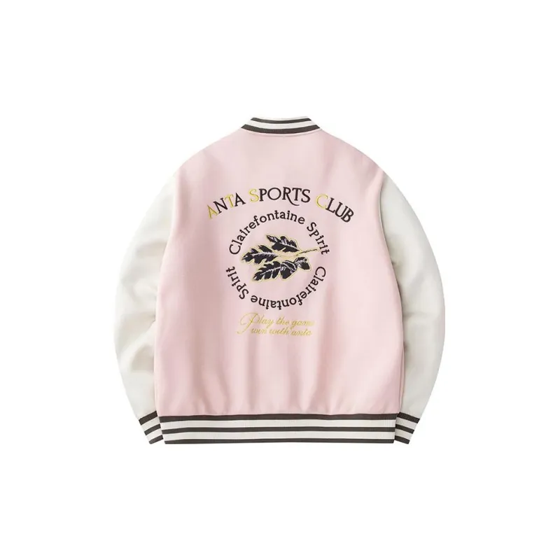 Anta Life Collection Baseball Jacket Women's Beige Sand Pink-1