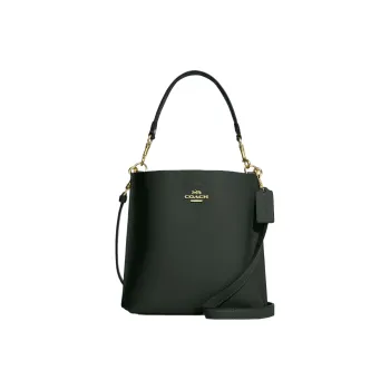 COACH Mollie Cow Split Leather Bucket Bag Handbag Shoulder Bag Crossbody Bag Small Size Women's Amazon Green