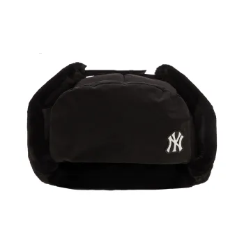 MLB New York Yankees Polyester Trapper Hat Earflap Hat Unisex Black