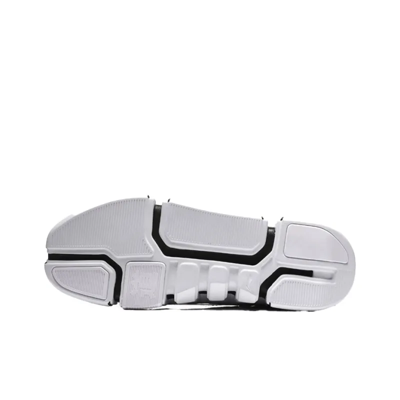 LiNing Durable Breathable Mid Top Vintage Basketball Shoes Men's White Black-5