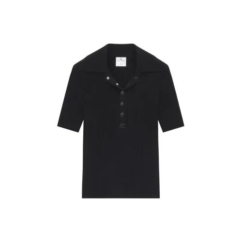 COURREGES Polo Shirts Women's Black