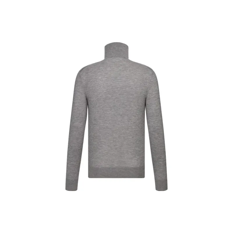 DIOR FW23 Cd Icon Turtleneck Sweater Sweatshirt Unisex Gray-1