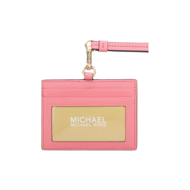 MICHAEL KORS Leather Card Holder Women's Tea Rose-3