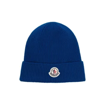 Moncler Logo Patch Knitted Beanie