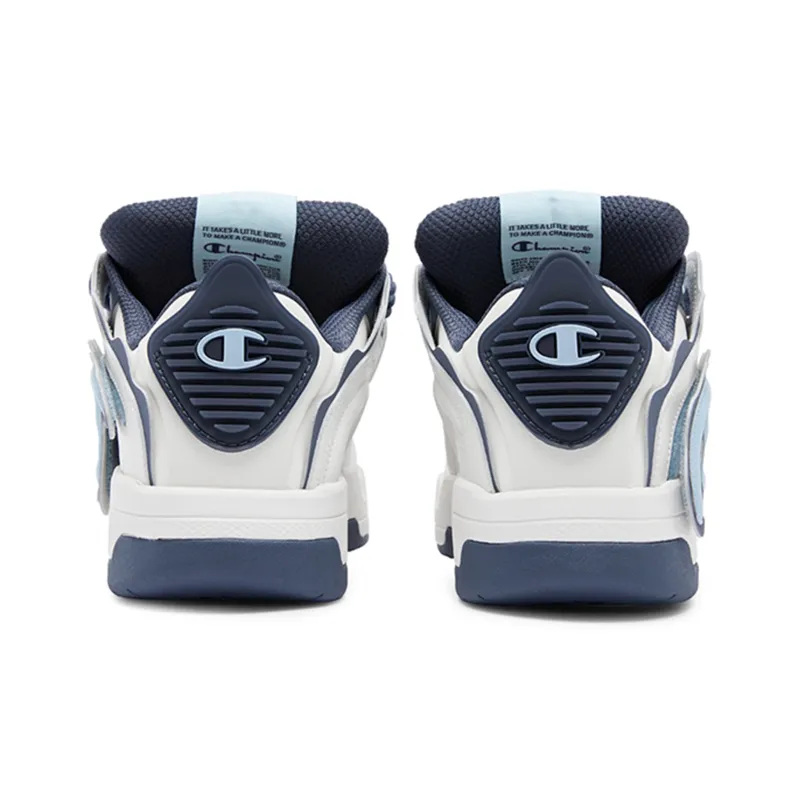 Champion TronSkateV1 Low Top Skateboard Shoes Men's Milk White/Glacier Blue-3