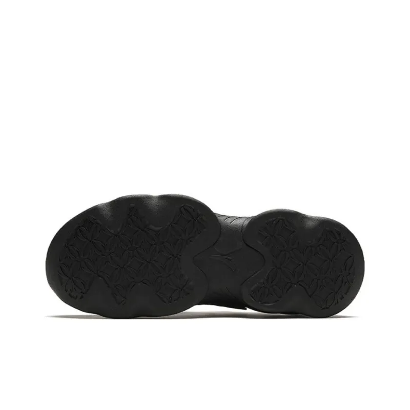 Anta Nutty Shoes Cushioning Wear Resistant Low Top Chunky Sneakers Women's Black-4