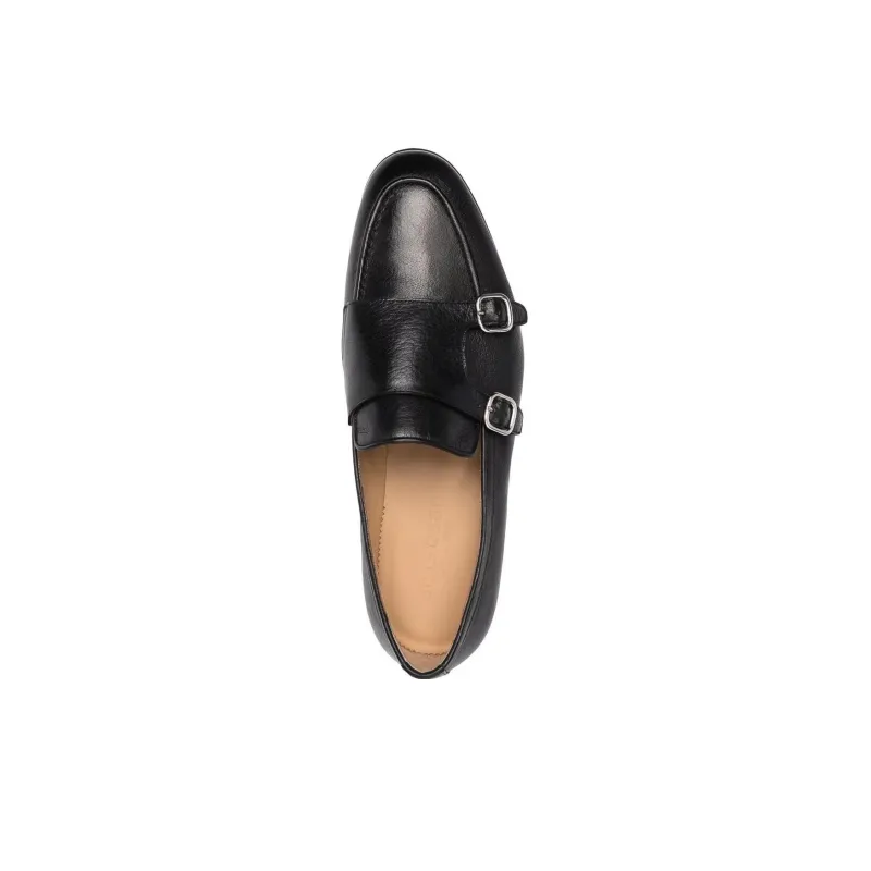 SCAROSSO Ernesto Buckle Detailed Almond Toe Loafers-4