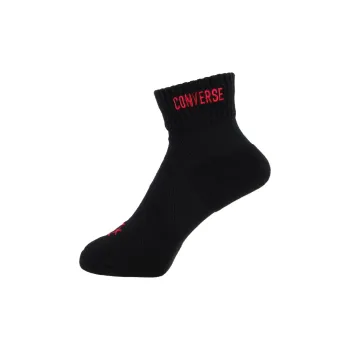 Converse Mid-Calf Socks Men's 1 Pack Black Red