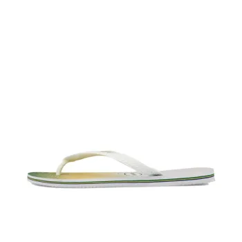 Havaianas Brasil Fresh Stylish Sandals Unisex White Yellow Green