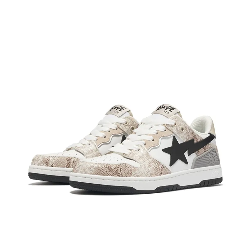 BAPE A BATHING APE Sk8 Sta #1 Black Snakeskin-0