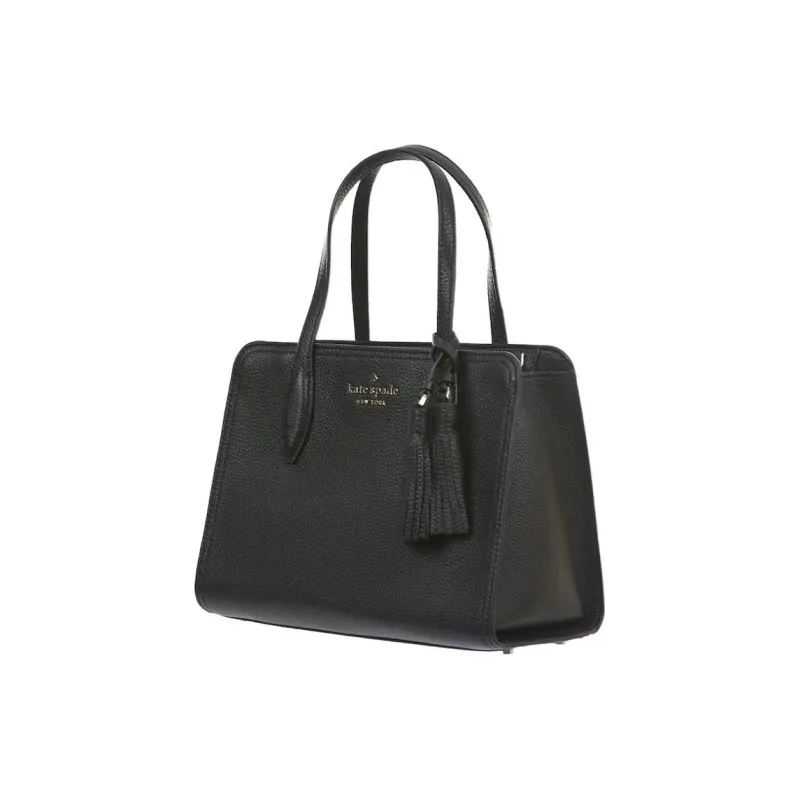 Kate Spade Litchi Grain Leather Shoulder Bag, Crossbody Bag, Handbag Trumpets Women's Black-1