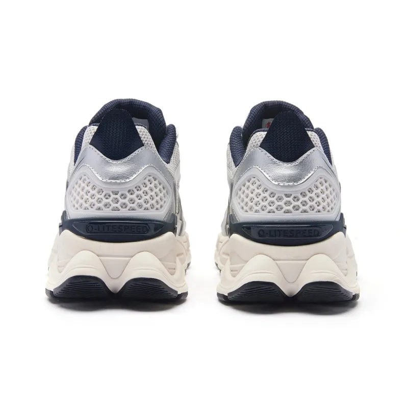 QIAODAN Qiyuan Lightweight And Wear resistant Low Top Casual Shoes Men's Silver Gray-3