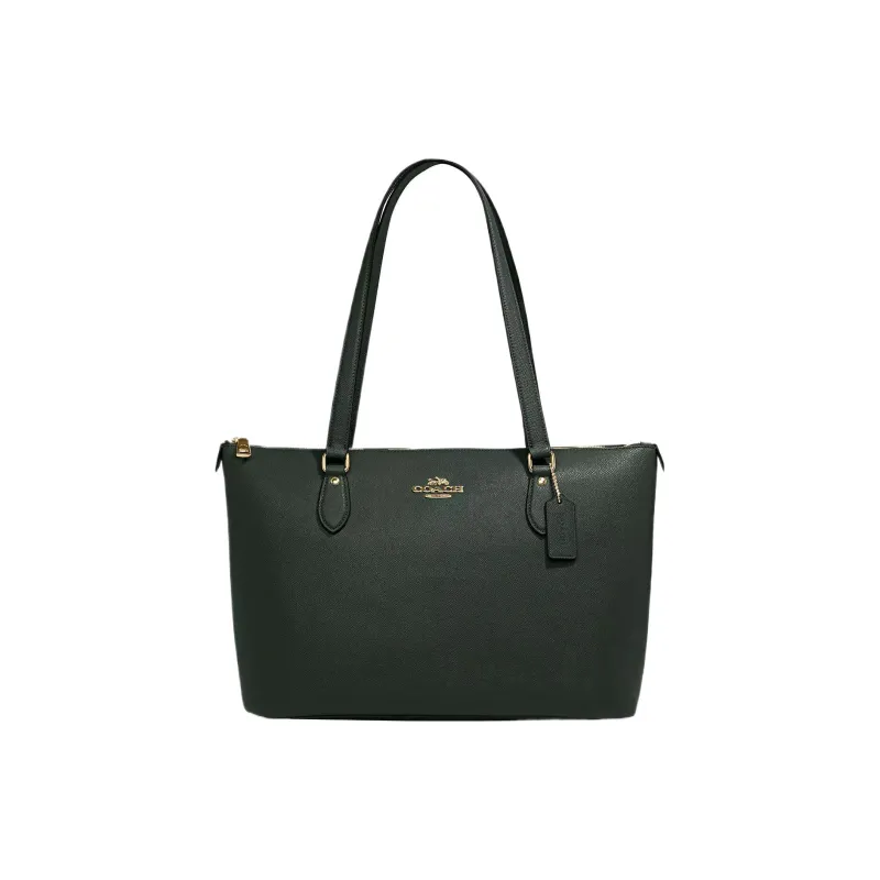 COACH Gallery Cross-Stitch Leather Tote Bag Shopping Bag Shoulder Bag Handbag Large Size Women's Amazon Green-0