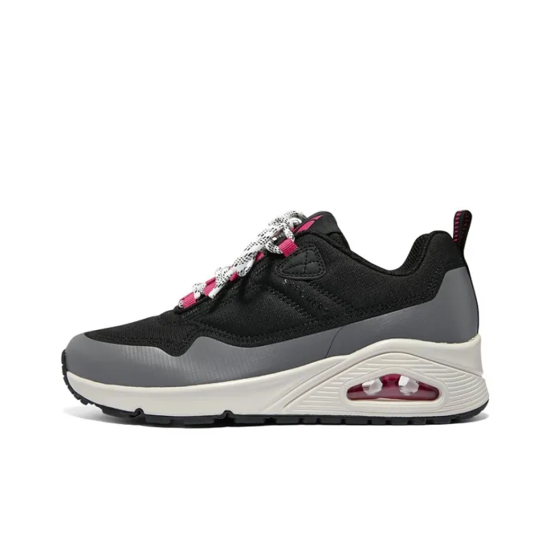 Skechers Street Slip Resistant Low Top Casual Shoes Women's Black Gray-0