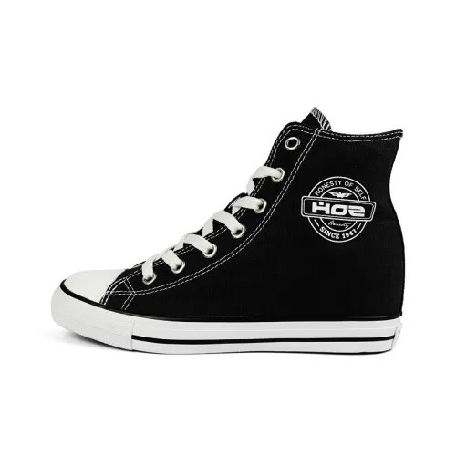 HOZ Canvas Shoes Women's High-Top Black