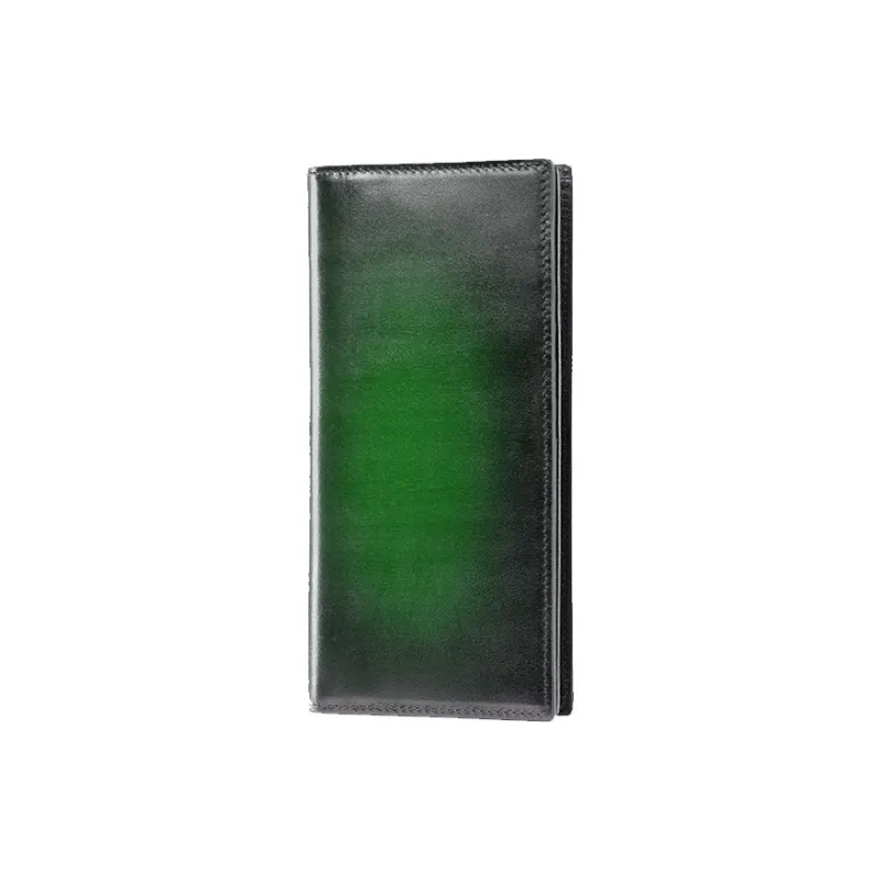 PIERRE CARDIN Cow Leather Wallet Men's Blue/Burgundy/Green-13
