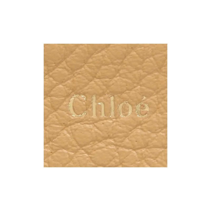 Chloe Leather Coin Purse Unisex Beige-7