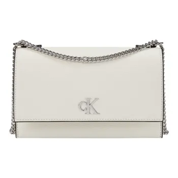 CALVIN KLEIN Synthetic Leather Shoulder Bag Women's Ice Column White
