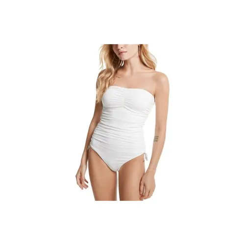 MICHAEL KORS Stretch Nylon Ruched Swimsuit One-piece Swimsuit Women's White