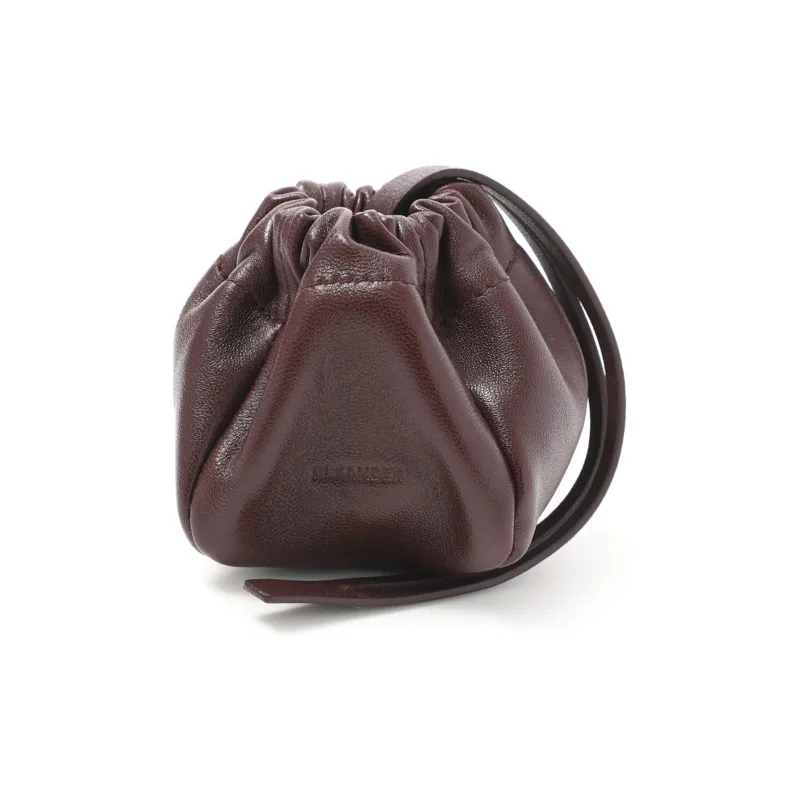 JIL SANDER Leather Handbag, Shoulder Bag Women's Burgundy-0