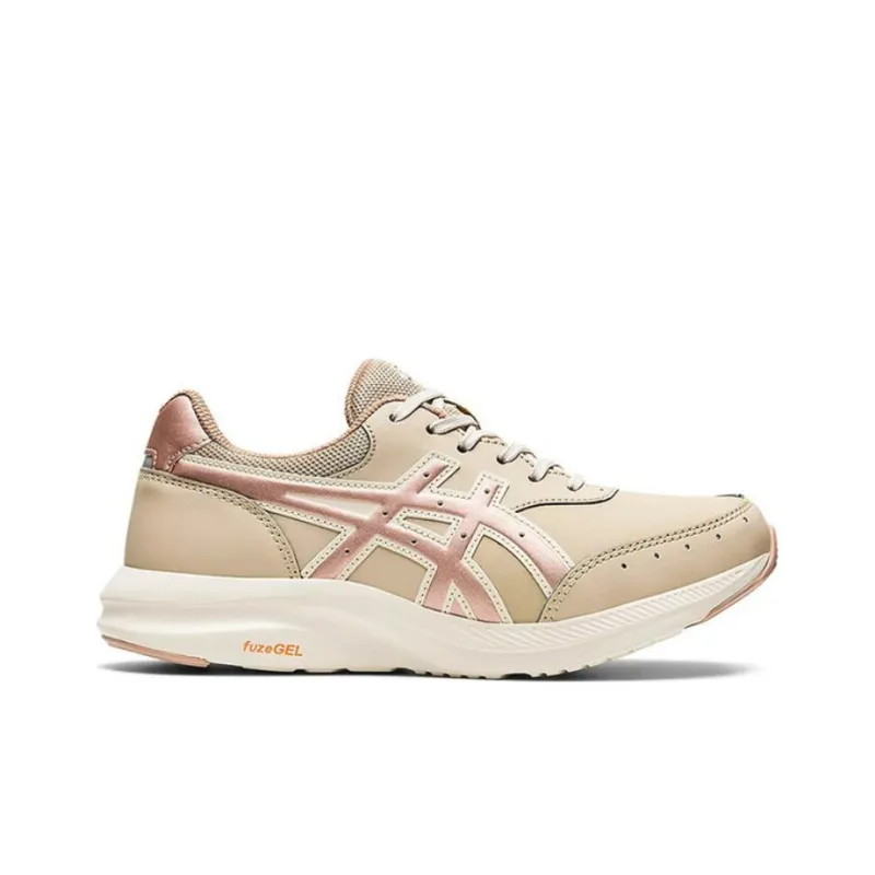 Asics Life Walker Cushioning Wear Resistant Low Top Casual Shoes Women's Brown White-1