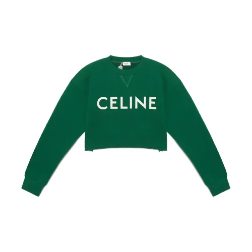 CELINE Sweatshirts Women's Dark Green