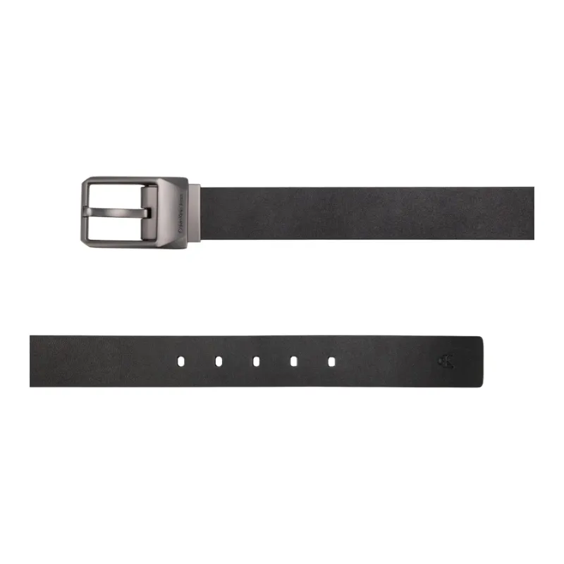 CALVIN KLEIN Cow Leather Belts Men's Space Black/Earth Brown 3.5CM-1