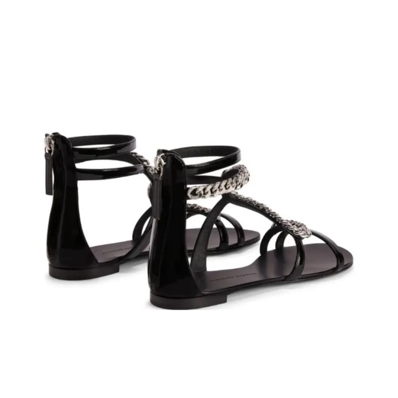 Giuseppe Zanotti Samantha Chain detail Flat Sandals-3