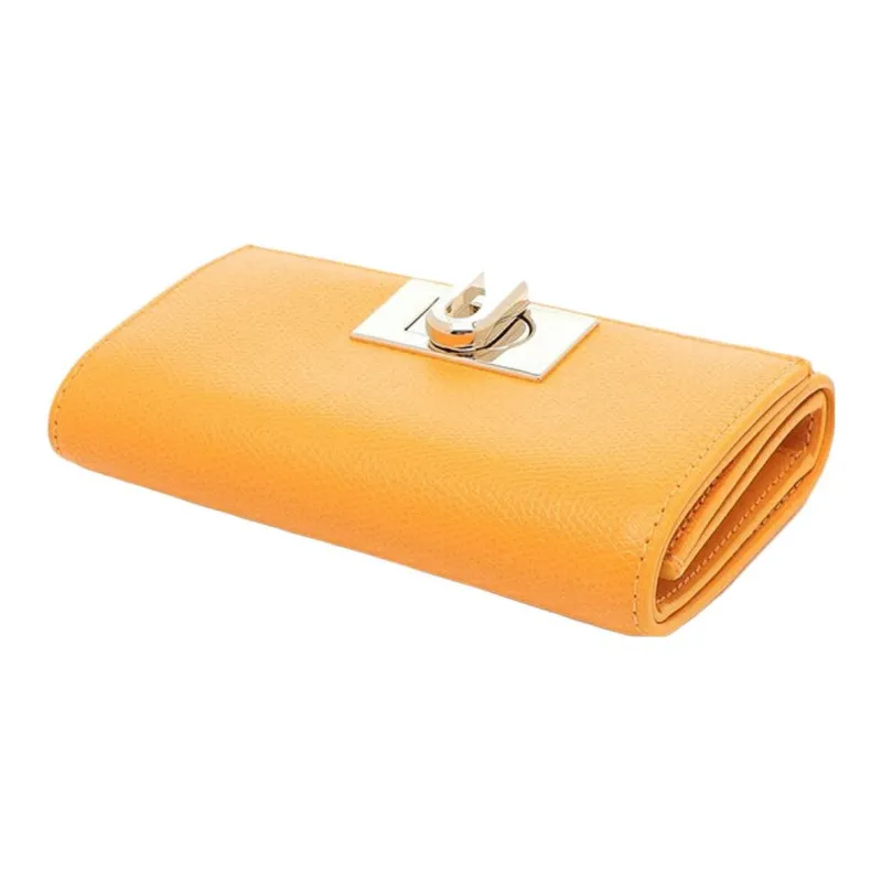 Furla 1927 Collection Leather Wallet Trumpets Women's Ginger Yellow-4