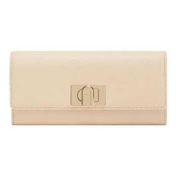 Furla Textured Leather Wallet Women's Beige