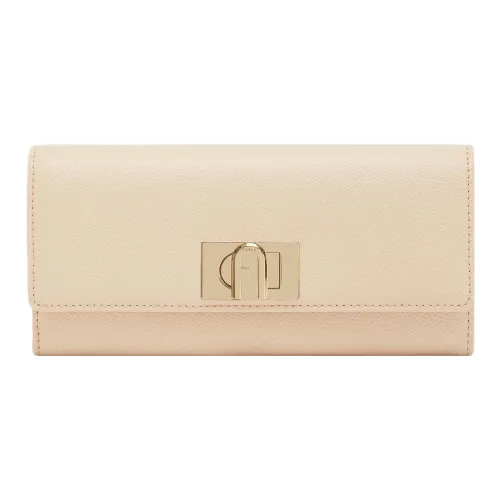 Furla Textured Leather Wallet Women's Beige