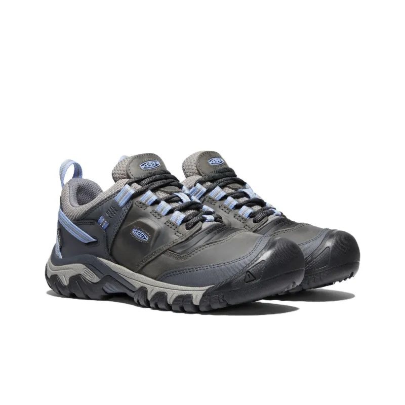 KEEN Ridge Fle Cushioning Wear-Resistant Low-Top Outdoor Shoes Women's Steel Gray-1