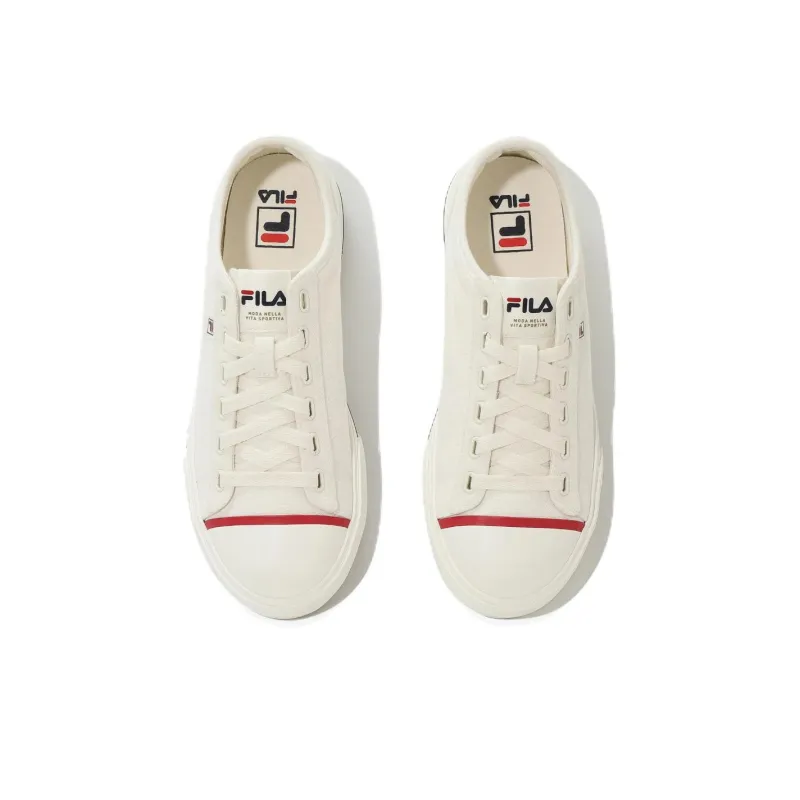 FILA Como V2 Abrasion Resistant Low Top Canvas Shoes Unisex Beige-3