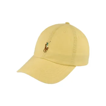 Polo Ralph Lauren Cotton Elastane Baseball Caps Unisex Yellow