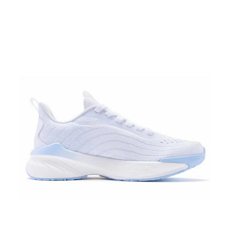 QIAODAN Cushioned Slip-Resistant Lightweight Low-Top EVA Foam Midsole Running Shoes Men's White Orange-1