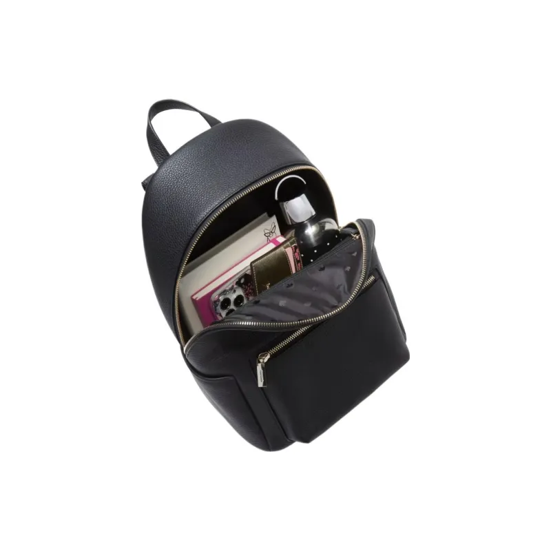 Kate Spade Leila Litchi Grain Leather Backpack Unisex Black-3