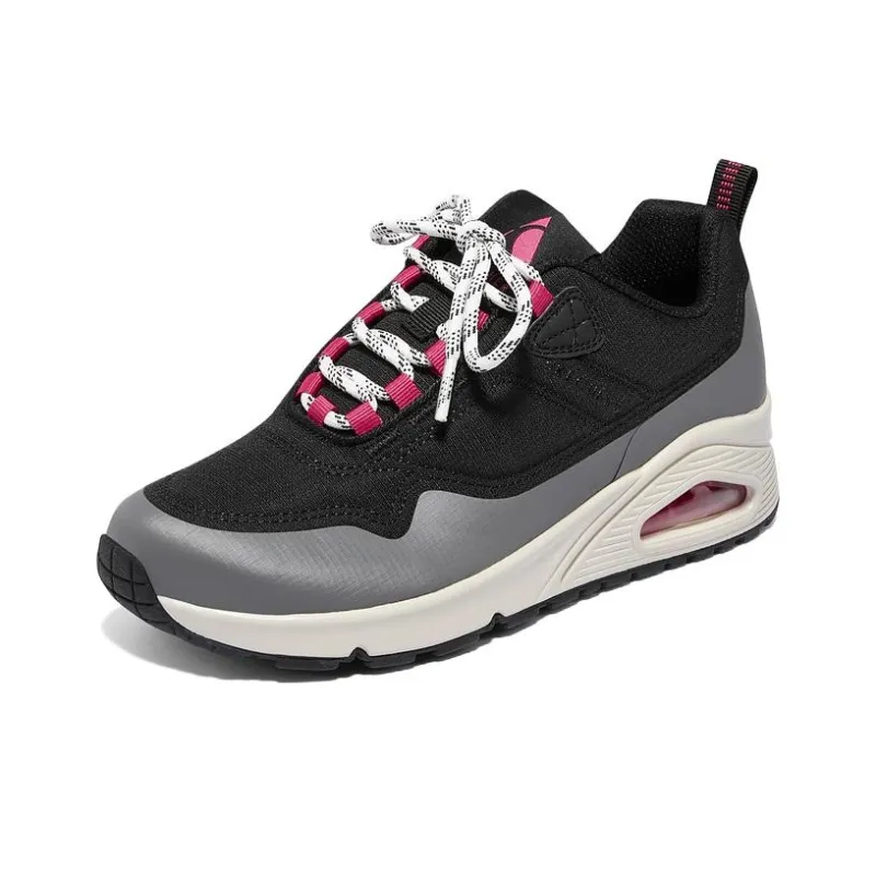 Skechers Street Slip Resistant Low Top Casual Shoes Women's Black Gray-1