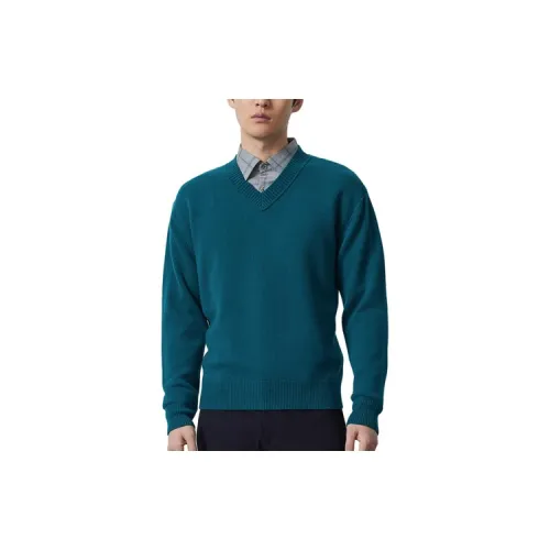 ERDOS Cashmere Sweaters Men Teal