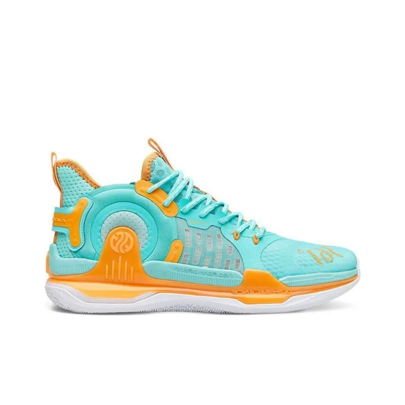 361° AG 1 Cushioning Anti Slip And Wear Resistant Mid Top Basketball Shoes Men's Blue Orange-1