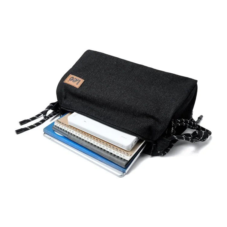 Lee Denim Versatile Sling Bag, Sports Shoulder Bag, Crossbody Bag Regular Unisex Black/Denim Blue/Khaki-1