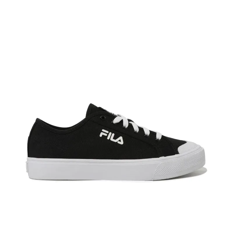 FILA Classic Kicks B V2 Wear resistant And Lightweight Low Top Canvas Shoes Unisex Black White-1