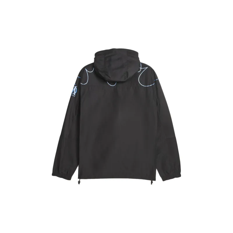 PUMA Veste À Capuche Olympique De Marseille FtblStatement Jacket Men's Black-1