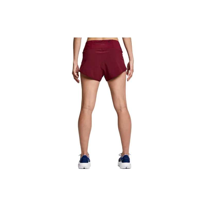Saucony Outpace 2.5' Split Short Casual Shorts Women's Russet-1