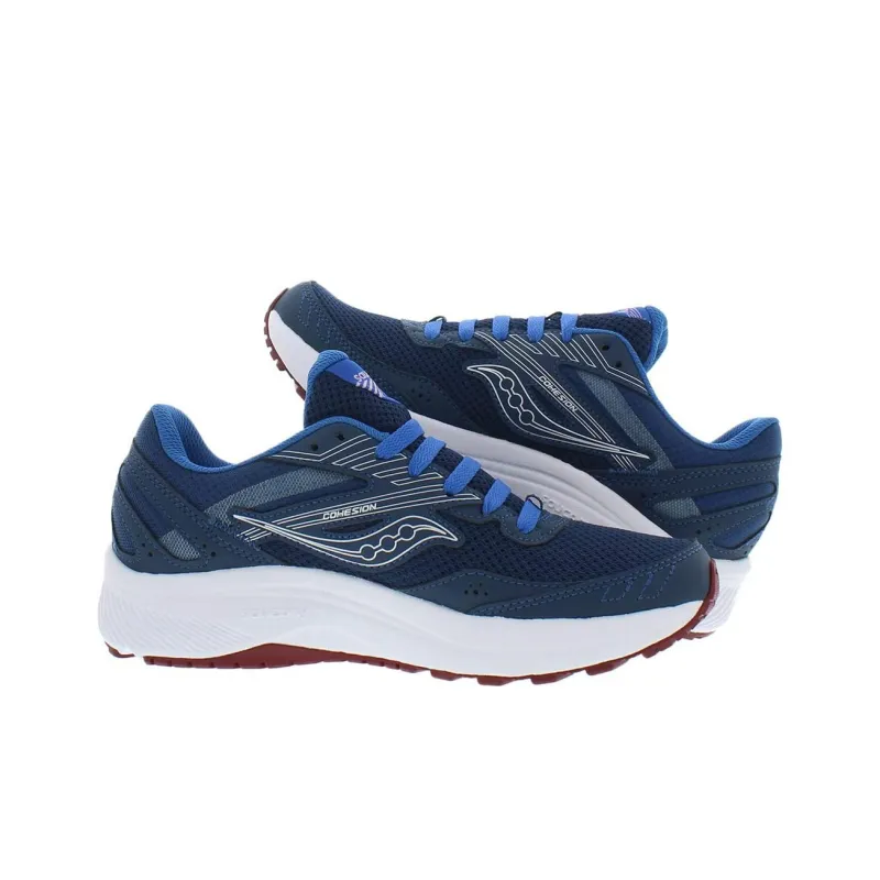 Saucony COHESION 15 Cushioning, Wear Resistant Low Top Running Shoes Women's Blue-2