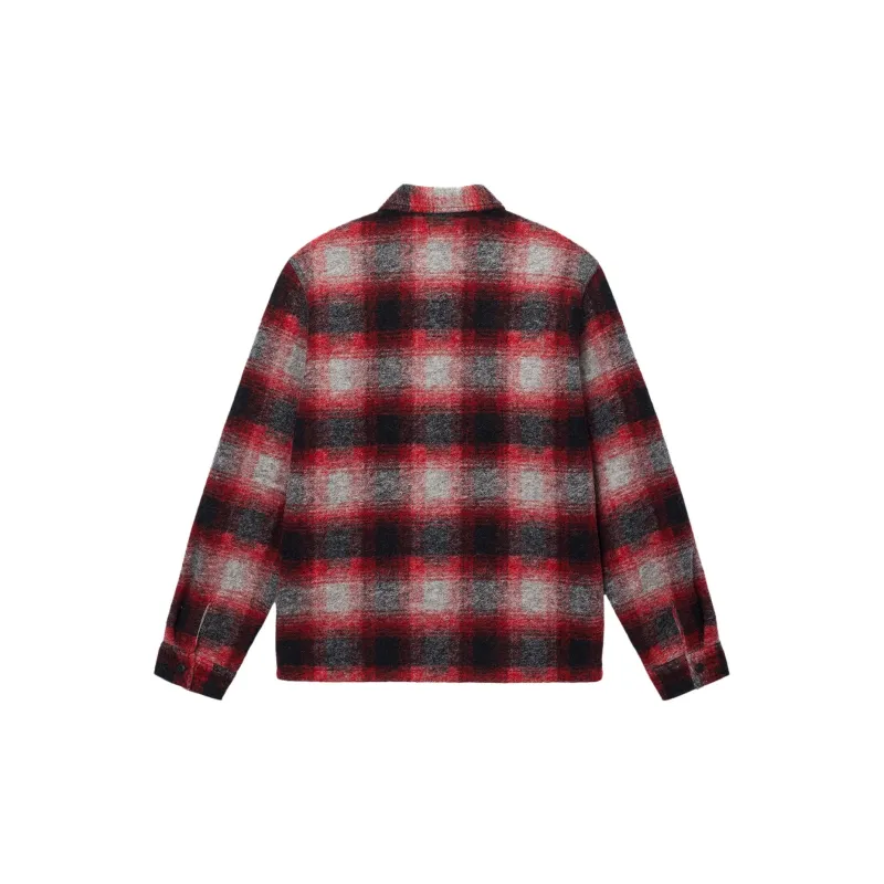 Stussy Brushed Wool Plaid Zip Shirt-1
