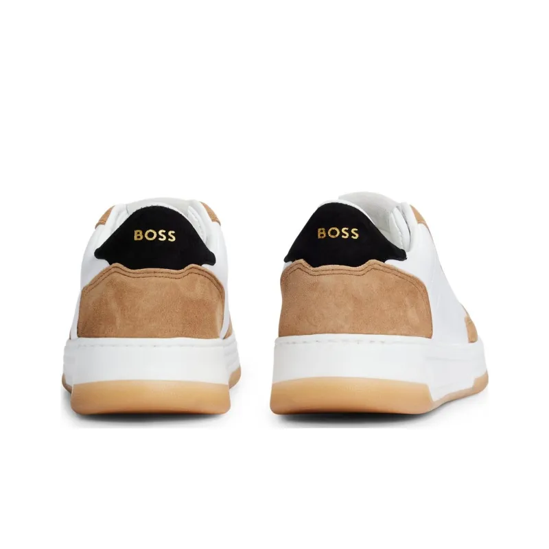HUGO BOSS Wear-Resistant Low-Top Skateboard Shoes Women's White Brown-2