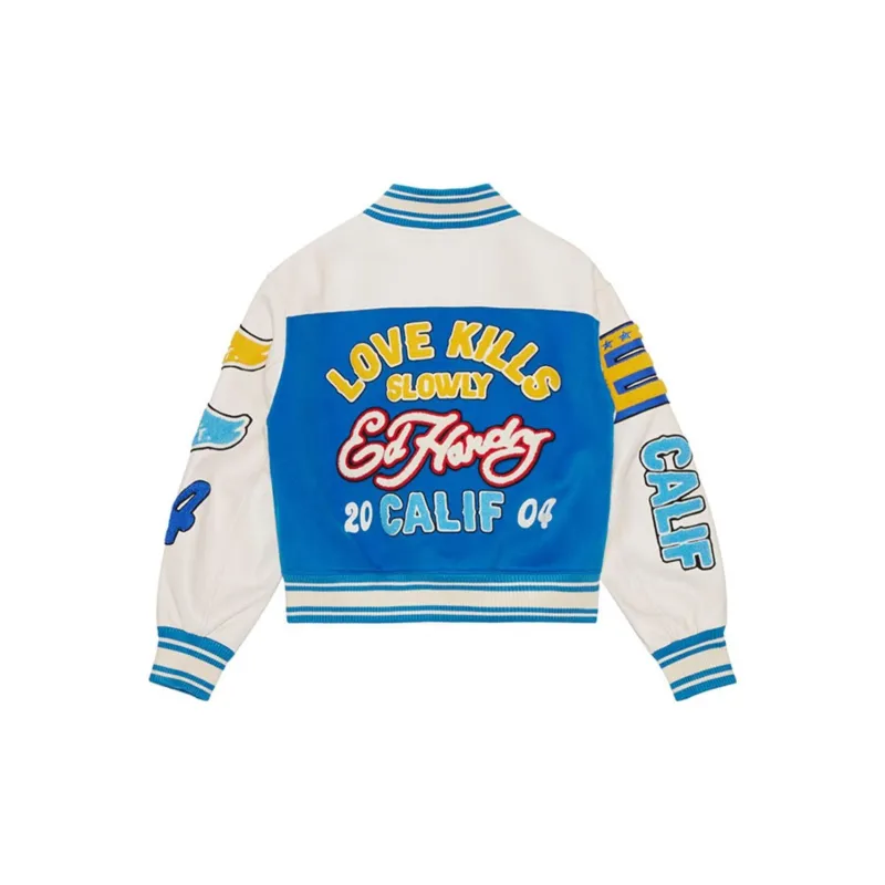 Ed Hardy FW23 Baseball Jacket Women's Iridescent Color-1