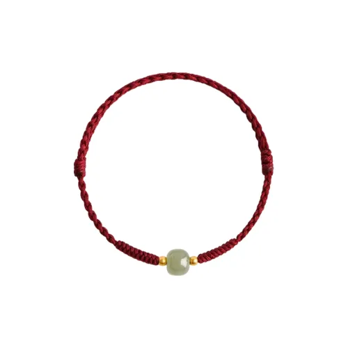 Full House Bracelets Pale Greenish White Jade Unisex